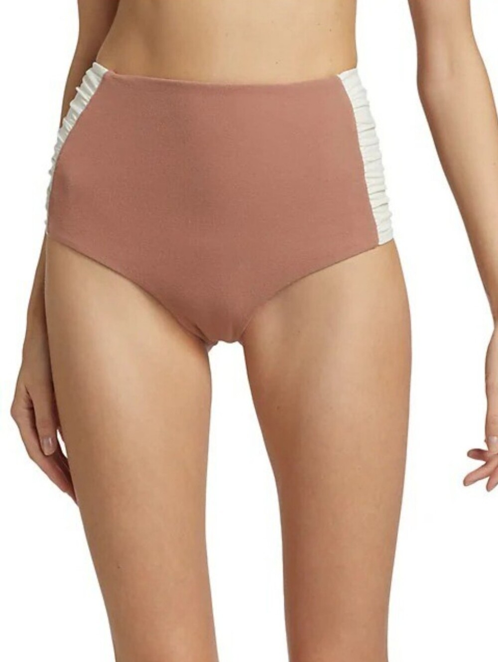 NWT Johanna Ortiz Lunadas High Rise Slim Fit Ruched Sides Bikini Bottoms Medium